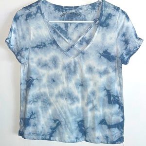 Blue Tie-Dye Top, Aeropostale Seriously Soft Girl Tee, Size Medium